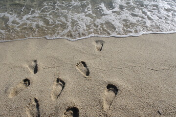 your footprints on the beach