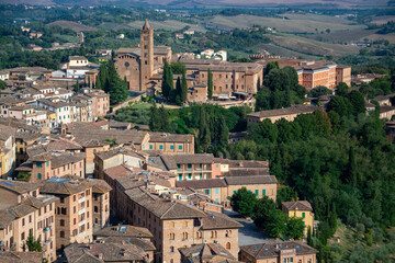Obraz premium Luftaufnahme Siena, Toskana, Italien