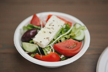 salad with tomatoes and cheese