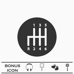 Manual Transmission icon flat