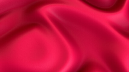 Background of red fabric. Beautiful smooth folds of fabric. Background for advertising. 3d rendering.