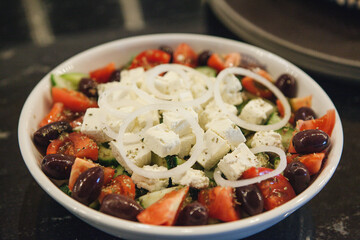 vegetable salad with cheese