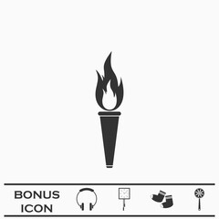 Torch icon flat