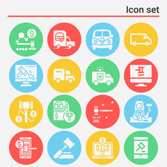 16 pack of der  filled web icons set