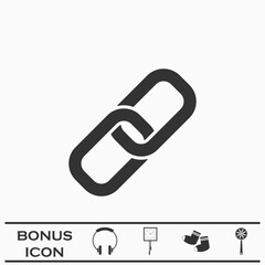 Chain icon flat