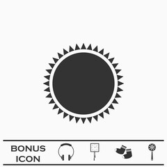 Sun icon flat