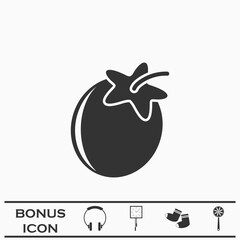 Plum icon flat
