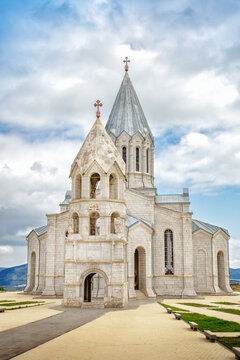 Holy Savior Cathedral or Ghazanchetsots. Armenian Apostolic cathedral in Shusha in Nagorno Karabakh