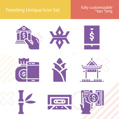 Simple set of pre related filled icons.