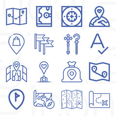 Fototapeta premium 16 pack of detailed lineal web icons set