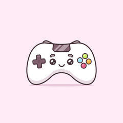 Cute kawaii game controller / gamepad mascot vector cartoon illustration © Zoran Milic