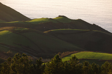 Jaizkibel mountain next to the basque coast, Basque Country.	