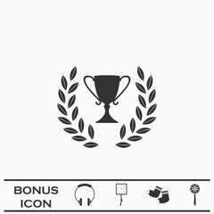 Trophy icon flat