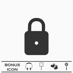 Lock icon flat