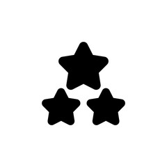 Three Star in the Sky Glyph Style Icon, Logo, Vector