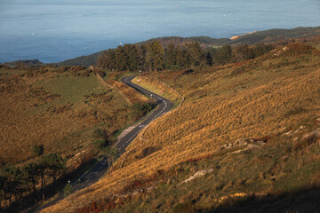 Naklejka premium Jaizkibel mountain next to the basque coast, Basque Country. 