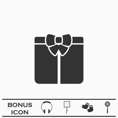 Gift icon flat
