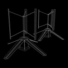 Darrieus wind turbine. Windmill generator