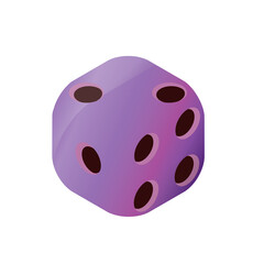 purple dice cube