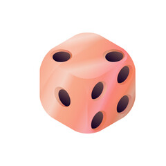 pink dice cube