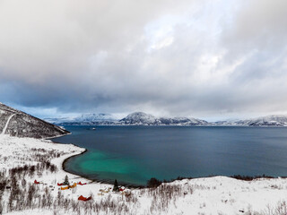 Strand bei Grotfjord, Kvaloya, Norwegen