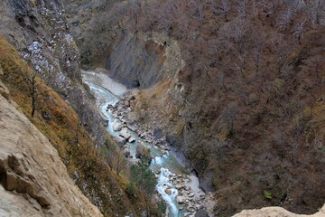 waterfall in the canyon