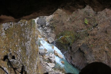 waterfall in the mountains
