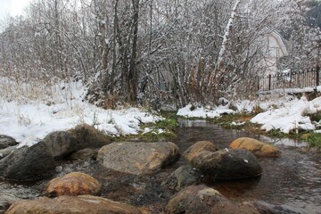 river in winter