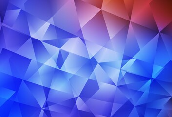 Light Blue, Red vector polygonal template.