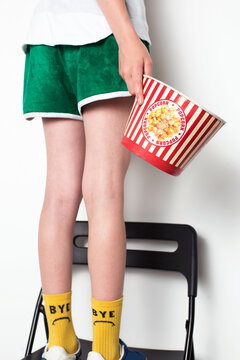 Girl with popcorn