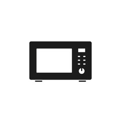 Microwave oven icon, Vector isolated simple kitchen equipment silhouette illustration