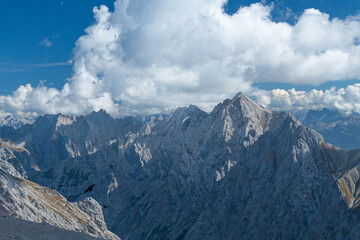 Fototapeta premium beautiful view from Zugspitze - the highest mountain in Germany. High quality photo