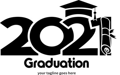 Class 2021. simple black and white concept