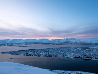 Tromso zur Blauen Stunde, Troms og Finnmark, Norwegen