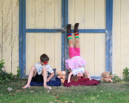 Children Playing Outside
