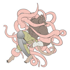 Mutant rat illustration