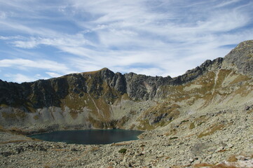 a very beautiful landscape in Poland. These are the high tatra mountains
