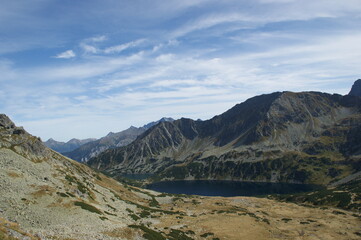 a very beautiful landscape in Poland. These are the high tatra mountains
