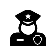 Police Icon vector. Policeman Officer avatar illustration