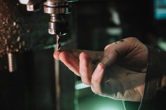 A man working at the machine