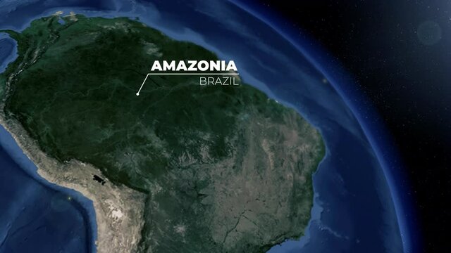 Brazilian Amazon with indication in text