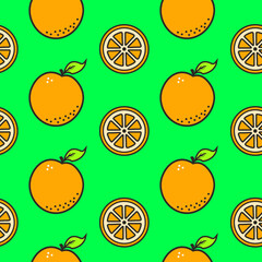 Seamless Vector Orange Pattern Repeating Design Illustration