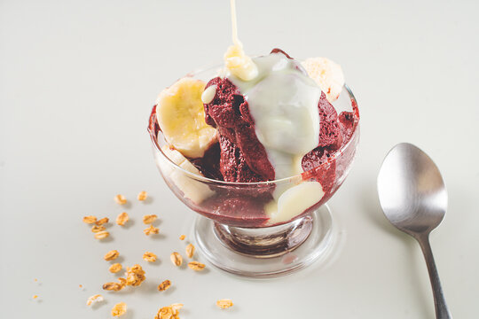 Brazilian Acai Sorbet With Condensed Milk