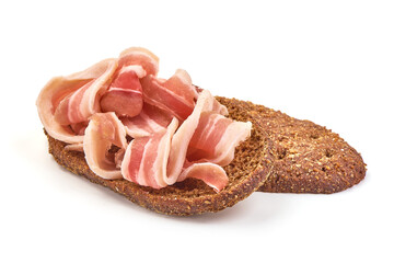 Bacon sandwich, isolated on white background