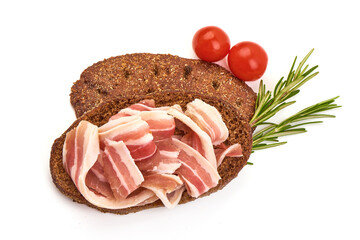 Bacon sandwich, isolated on white background