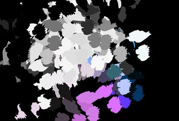 Dark Pink, Yellow vector backdrop with memphis shapes.