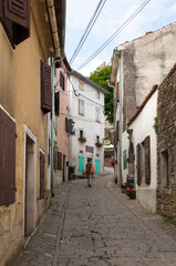 Fototapeta na wymiar Street in small town Motovun on Istria peninsula in Croatia