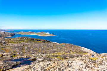 Beautiful arctic summer landscape on Barents sea