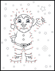 Connect the dots -  Christmas Activities Page For Kids - Kids learning material. Worksheet for learning numbers.