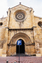 Fototapeta na wymiar The church of Saint Michael (Parroquia San Miguel) at Plaza de San Miguel is one of the so-called Fernandina churches located in Cordoba, Spain.